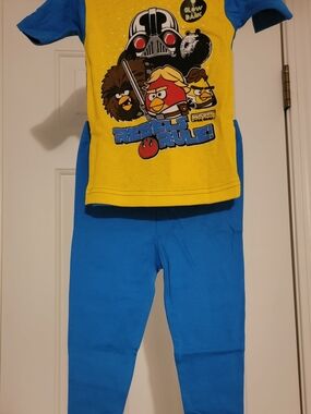 Angry Birds Star Wars Kids Pajama Set - Yellow & Blue